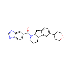 O=C(c1ccc2[nH]cnc2c1)N1CCC[C@@H]2c3cc(C4CCOCC4)ccc3C[C@@H]21 ZINC000168392506