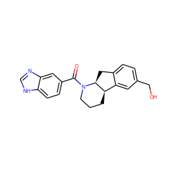 O=C(c1ccc2[nH]cnc2c1)N1CCC[C@@H]2c3cc(CO)ccc3C[C@@H]21 ZINC000117625303