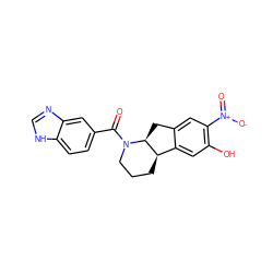 O=C(c1ccc2[nH]cnc2c1)N1CCC[C@@H]2c3cc(O)c([N+](=O)[O-])cc3C[C@@H]21 ZINC000117398739