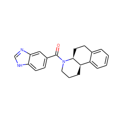 O=C(c1ccc2[nH]cnc2c1)N1CCC[C@@H]2c3ccccc3CC[C@@H]21 ZINC000068267605