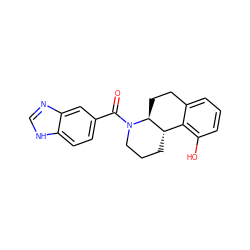 O=C(c1ccc2[nH]cnc2c1)N1CCC[C@H]2c3c(O)cccc3CC[C@@H]21 ZINC000117622347