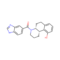 O=C(c1ccc2[nH]cnc2c1)N1CCC[C@H]2c3c(O)cccc3CC[C@H]21 ZINC000117622338