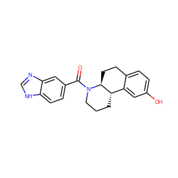 O=C(c1ccc2[nH]cnc2c1)N1CCC[C@H]2c3cc(O)ccc3CC[C@@H]21 ZINC000117625279