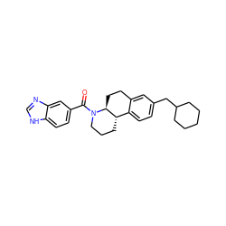 O=C(c1ccc2[nH]cnc2c1)N1CCC[C@H]2c3ccc(CC4CCCCC4)cc3CC[C@@H]21 ZINC000117628494