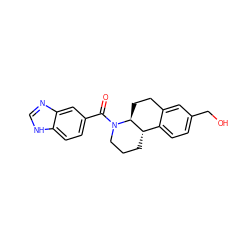 O=C(c1ccc2[nH]cnc2c1)N1CCC[C@H]2c3ccc(CO)cc3CC[C@@H]21 ZINC000117625233