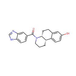 O=C(c1ccc2[nH]cnc2c1)N1CCC[C@H]2c3ccc(O)cc3CC[C@H]21 ZINC000117623460
