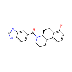 O=C(c1ccc2[nH]cnc2c1)N1CCC[C@H]2c3cccc(O)c3CC[C@@H]21 ZINC000117625646