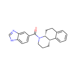 O=C(c1ccc2[nH]cnc2c1)N1CCC[C@H]2c3ccccc3CC[C@H]21 ZINC000117428730