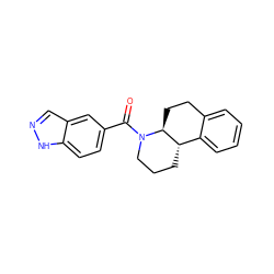 O=C(c1ccc2[nH]ncc2c1)N1CCC[C@H]2c3ccccc3CC[C@@H]21 ZINC000117629468