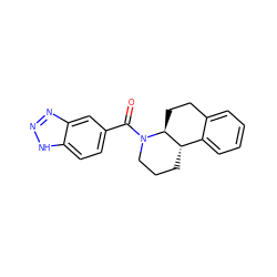 O=C(c1ccc2[nH]nnc2c1)N1CCC[C@H]2c3ccccc3CC[C@@H]21 ZINC000168392020