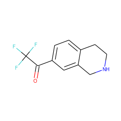 O=C(c1ccc2c(c1)CNCC2)C(F)(F)F ZINC000013518459