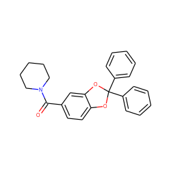 O=C(c1ccc2c(c1)OC(c1ccccc1)(c1ccccc1)O2)N1CCCCC1 ZINC000029052599