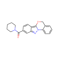 O=C(c1ccc2c3n(nc2c1)-c1ccccc1CO3)N1CCCCC1 ZINC000013657652