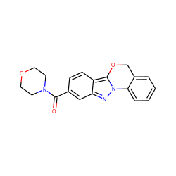 O=C(c1ccc2c3n(nc2c1)-c1ccccc1CO3)N1CCOCC1 ZINC000013657657