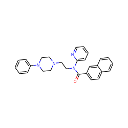 O=C(c1ccc2ccccc2c1)N(CCN1CCN(c2ccccc2)CC1)c1ccccn1 ZINC000095553152