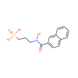 O=C(c1ccc2ccccc2c1)N(O)CCCP(=O)(O)O ZINC000096273653