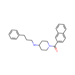 O=C(c1ccc2ccccc2c1)N1CCC(NCCCc2ccccc2)CC1 ZINC000028707280