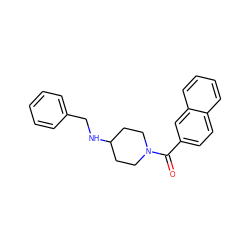 O=C(c1ccc2ccccc2c1)N1CCC(NCc2ccccc2)CC1 ZINC000028707274