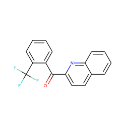 O=C(c1ccc2ccccc2n1)c1ccccc1C(F)(F)F ZINC000042921036