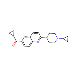 O=C(c1ccc2nc(N3CCN(C4CC4)CC3)ccc2c1)C1CC1 ZINC000006716958