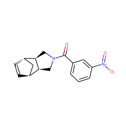 O=C(c1cccc([N+](=O)[O-])c1)N1C[C@H]2[C@H]3C=C[C@@H](C3)[C@H]2C1 ZINC000101752935