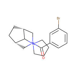 O=C(c1cccc(Br)c1)N1C[C@@H]2CC[C@H](C1)C2N1CCCC1 ZINC000096284389