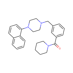 O=C(c1cccc(CN2CCN(c3cccc4ccccc34)CC2)c1)N1CCCCC1 ZINC000013779659