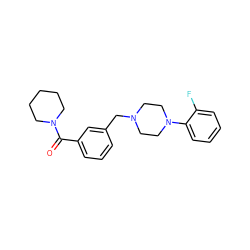 O=C(c1cccc(CN2CCN(c3ccccc3F)CC2)c1)N1CCCCC1 ZINC000013779642