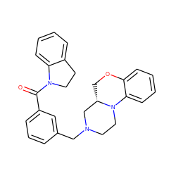 O=C(c1cccc(CN2CCN3c4ccccc4OC[C@H]3C2)c1)N1CCc2ccccc21 ZINC000000600486