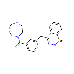 O=C(c1cccc(Cc2n[nH]c(=O)c3ccccc23)c1)N1CCCNCC1 ZINC000028568654