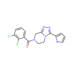 O=C(c1cccc(Cl)c1Cl)N1CCn2c(nnc2-c2ccc[nH]2)C1 ZINC000095565843