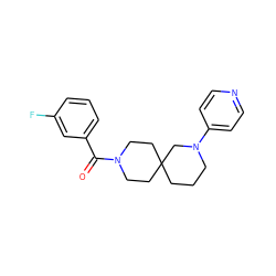 O=C(c1cccc(F)c1)N1CCC2(CCCN(c3ccncc3)C2)CC1 ZINC000003956075