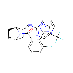 O=C(c1cccc(F)c1-c1ncccn1)N1[C@H]2CC[C@H]1[C@H](Nc1ncc(C(F)(F)F)cn1)C2 ZINC000221050749