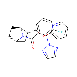 O=C(c1cccc(F)c1-n1nccn1)N1[C@H]2CC[C@H]1[C@H](COc1ccccn1)C2 ZINC000226095099