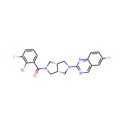 O=C(c1cccc(F)c1Br)N1C[C@@H]2CN(c3ncc4cc(F)ccc4n3)C[C@@H]2C1 ZINC000116821920