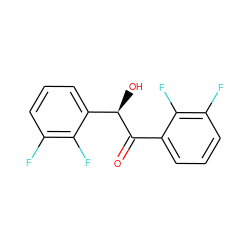 O=C(c1cccc(F)c1F)[C@H](O)c1cccc(F)c1F ZINC000028713865