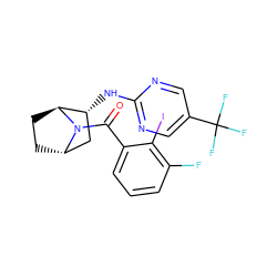 O=C(c1cccc(F)c1I)N1[C@H]2CC[C@H]1[C@H](Nc1ncc(C(F)(F)F)cn1)C2 ZINC000221038702