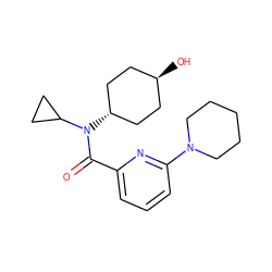 O=C(c1cccc(N2CCCCC2)n1)N(C1CC1)[C@H]1CC[C@H](O)CC1 ZINC000299862325