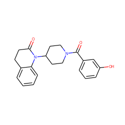 O=C(c1cccc(O)c1)N1CCC(N2C(=O)CCc3ccccc32)CC1 ZINC000013832031