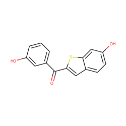 O=C(c1cccc(O)c1)c1cc2ccc(O)cc2s1 ZINC000473152646