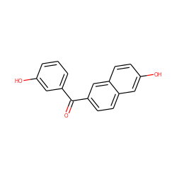 O=C(c1cccc(O)c1)c1ccc2cc(O)ccc2c1 ZINC000299819104