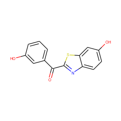 O=C(c1cccc(O)c1)c1nc2ccc(O)cc2s1 ZINC000095556332