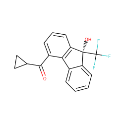 O=C(c1cccc2c1-c1ccccc1[C@]2(O)C(F)(F)F)C1CC1 ZINC000144703486