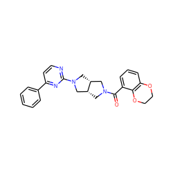 O=C(c1cccc2c1OCCO2)N1C[C@@H]2CN(c3nccc(-c4ccccc4)n3)C[C@@H]2C1 ZINC000116821857