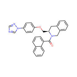 O=C(c1cccc2ccccc12)N1Cc2ccccc2C[C@@H]1COc1ccc(-n2cncn2)cc1 ZINC000084668633