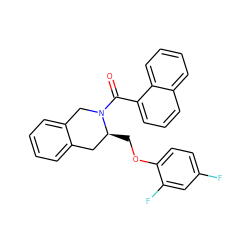 O=C(c1cccc2ccccc12)N1Cc2ccccc2C[C@@H]1COc1ccc(F)cc1F ZINC000084758301