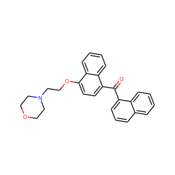 O=C(c1cccc2ccccc12)c1ccc(OCCN2CCOCC2)c2ccccc12 ZINC000028710486