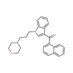 O=C(c1cccc2ccccc12)c1cn(CCCN2CCOCC2)c2ccccc12 ZINC000013742575