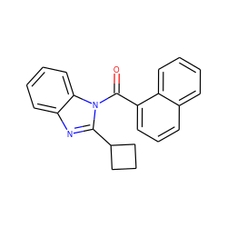 O=C(c1cccc2ccccc12)n1c(C2CCC2)nc2ccccc21 ZINC001772635323