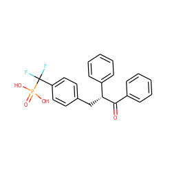 O=C(c1ccccc1)[C@H](Cc1ccc(C(F)(F)P(=O)(O)O)cc1)c1ccccc1 ZINC000025990423